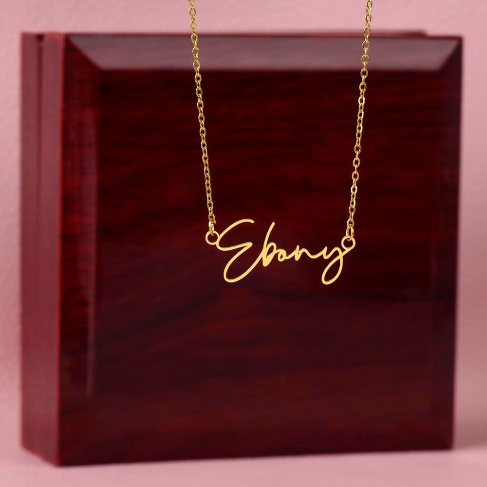 Granddaughter, Signature Name Necklace, Birthday, Swt16, Bat Mitzvah, Graduation, Easter, Communion, Confirmation, Holiday