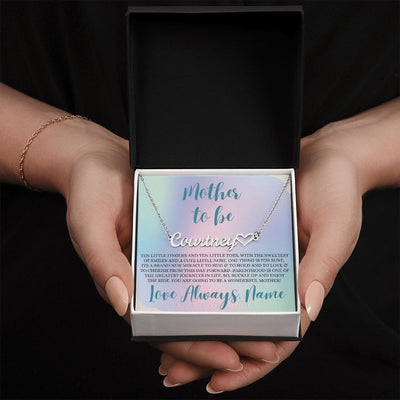 Mother Gift, Heart Name Necklace