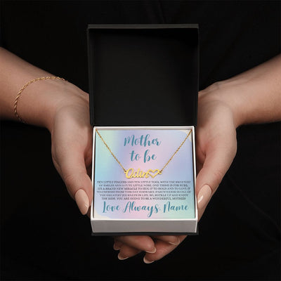 Mother Gift, Heart Name Necklace