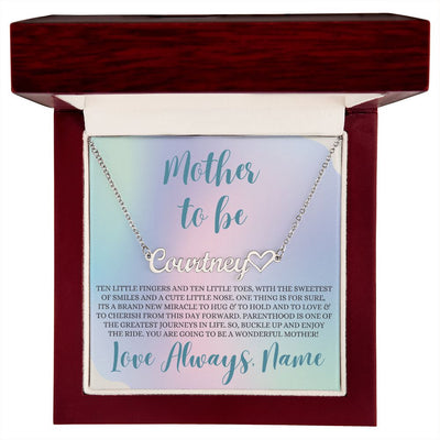 Mother Gift, Heart Name Necklace