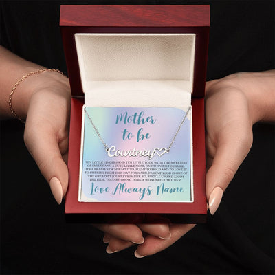 Mother Gift, Heart Name Necklace