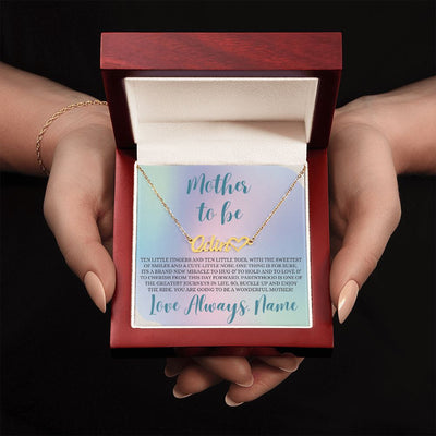 Mother Gift, Heart Name Necklace