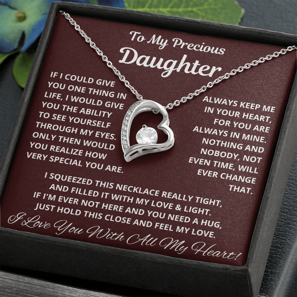 Daughter, If I Could Give You One Thing, Forever Love Necklace, Holiday